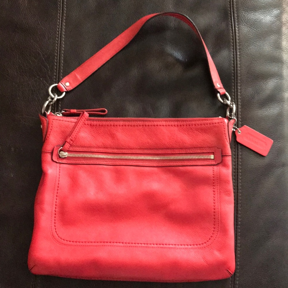 Coach coral/red purse